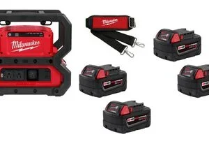 Milwaukee M18 Carry ON 3600with 1800W Power Supply Shoulder Strap 5 0Ah Extended Capacity Battery 4pk Bundle