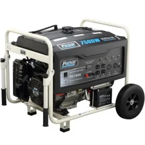 Pulsar PG7500 7500W Peak 6000W Rated Portable Gas Powered Generator with Electric Start