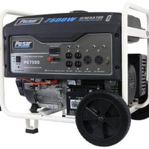 Pulsar PG7500 7500W Peak 6000W Rated Portable Gas Powered Generator with Electric Start